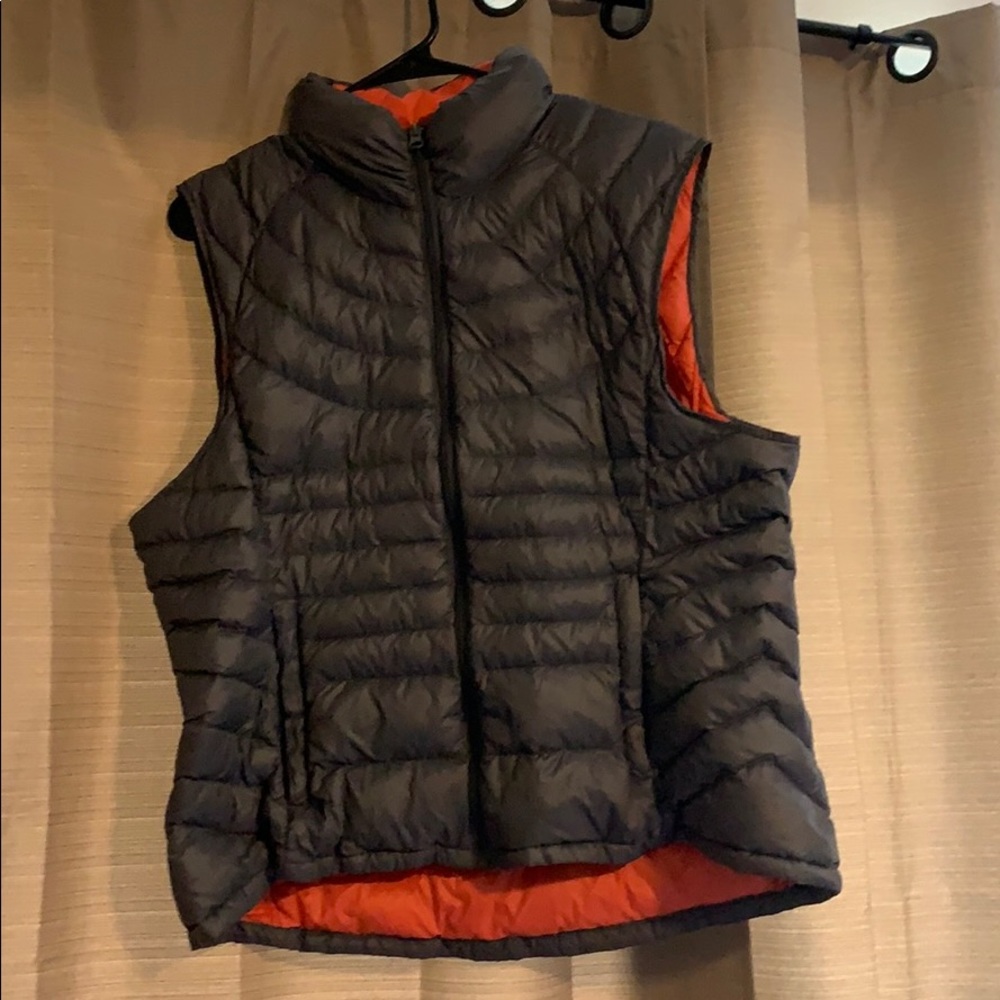 BERNARDO XL GRAY LIGHT ORANGE PUFFER PUFFY VEST